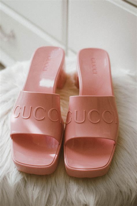 gucci women's rubber slide sandal stores|Gucci rubber sandals sale.